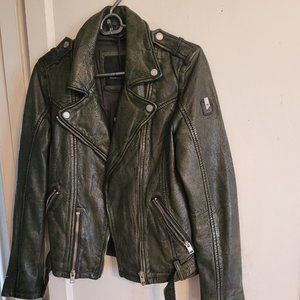 Mauritius - Leather Jacket - Green Tea